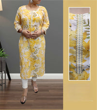 Thumbnail for PURE VISCOSE KANTHA STITCH KURTI 2 PC