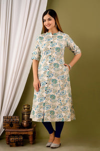 Thumbnail for COTTON FLEX PRINCESS CUT KURTI 2 PC WITH DOUBLE POCKETS