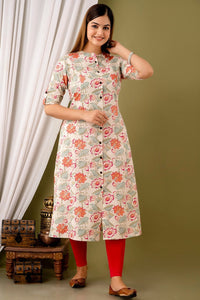 Thumbnail for COTTON FLEX PRINCESS CUT KURTI 2 PC WITH DOUBLE POCKETS